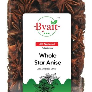 Byait Whole Star Anise Premium Dried Spice 6 Ounce Pack-0