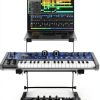 Rockville Dual Shelf DJ Controller Stand-4