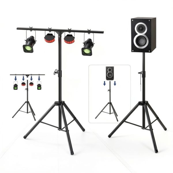 Qoope DJ Lighting Stand Heavy Duty Carbon Steel-5