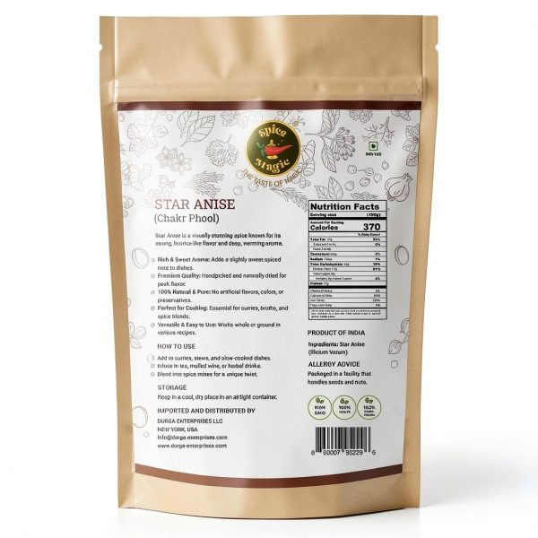 Spice Magic Star Anise Whole Pods 3.5oz Pure Non-GMO-1