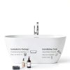 Freestanding Soaking Tub Bakiwhs Acrylic White 67in-6
