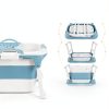 Portable Bathtub Juannia Blue Foldable Soaking Tub-5