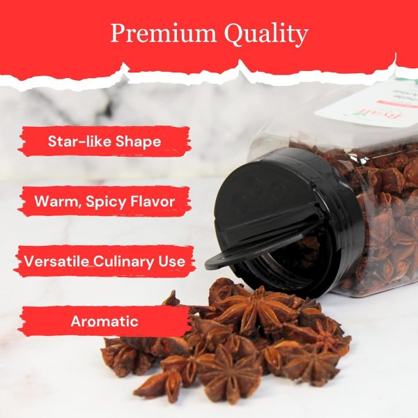 Byait Whole Star Anise Premium Dried Spice 6 Ounce Pack-2