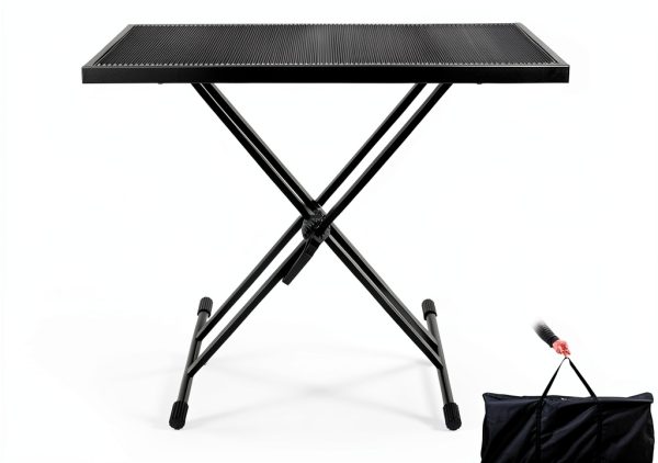 DJ Table Stand Black Rubber Steel-0