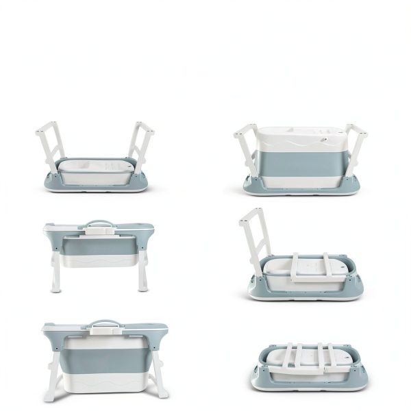 Portable Bathtub Juannia Blue Foldable Soaking Tub-6
