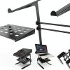 LTS-03B Two-Tier DJ Stand Portable Black-0
