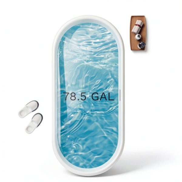 Freestanding Soaking Tub Bakiwhs Acrylic White 67in-5