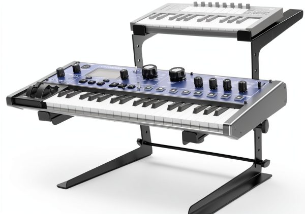 Rockville Dual Shelf DJ Controller Stand-6