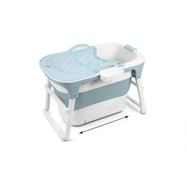 Portable Bathtub Juannia Blue Foldable Soaking Tub-8