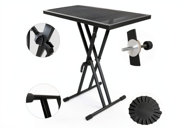 DJ Table Stand Black Rubber Steel-5