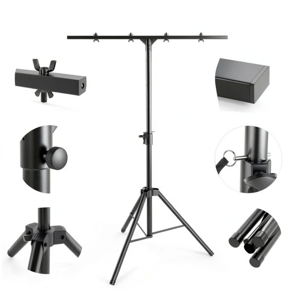 Qoope DJ Lighting Stand Heavy Duty Carbon Steel-4