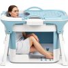 Portable Bathtub Juannia Blue Foldable Soaking Tub-3