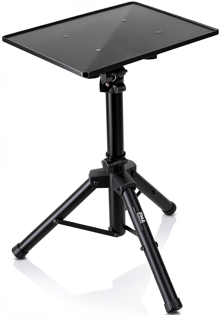 Adjustable projector stand in use
