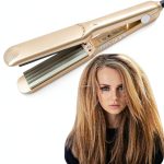 Hair Crimper Iron YOMCI Black Ceramic Fast Heat-0
