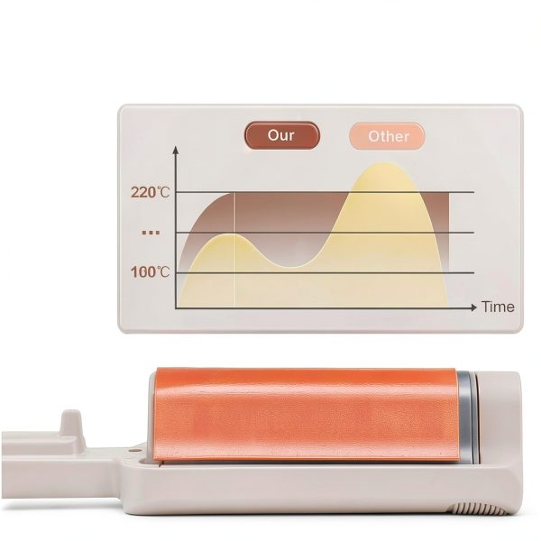 UJIO 1.25" Beach Wave Curling Iron Model UJ-3213 Purple Beige Pink-3