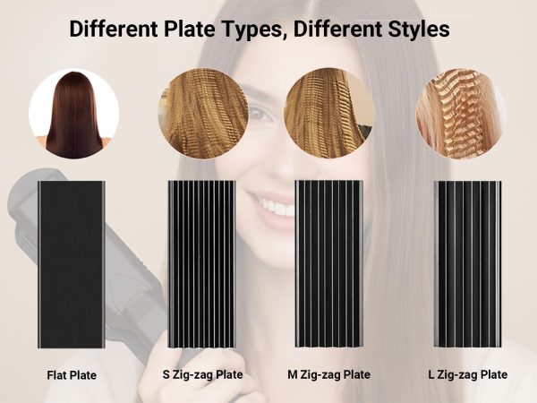 Hair Crimper PullaMessy 4-in-1 Ceramic Tourmaline Crimping Iron-2