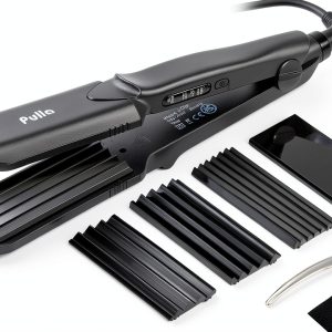 Hair Crimper PullaMessy 4-in-1 Ceramic Tourmaline Crimping Iron-0