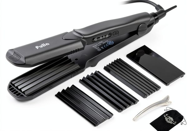 Hair Crimper PullaMessy 4-in-1 Ceramic Tourmaline Crimping Iron-0