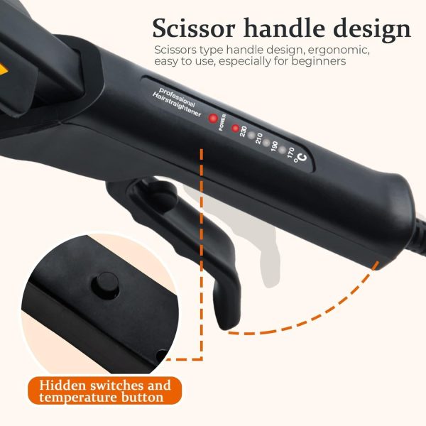Hair Crimper GlamStyler Ceramic 2 inch Crimper with 4 Heat Settings-5