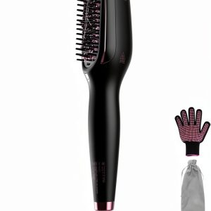 Takywep Hair Straightening Brush with Negative Ion Ceramic Tech-0