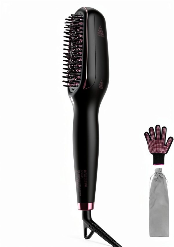 Takywep Hair Straightening Brush with Negative Ion Ceramic Tech-0