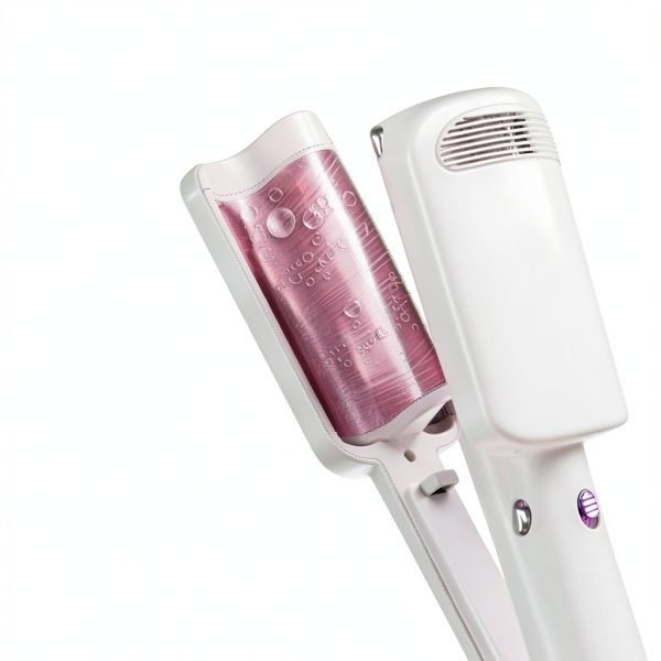 UJIO 1.25" Beach Wave Curling Iron Model UJ-3213 Purple Beige Pink-2