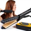 Hair Crimper GlamStyler Ceramic 2 inch Crimper with 4 Heat Settings-0