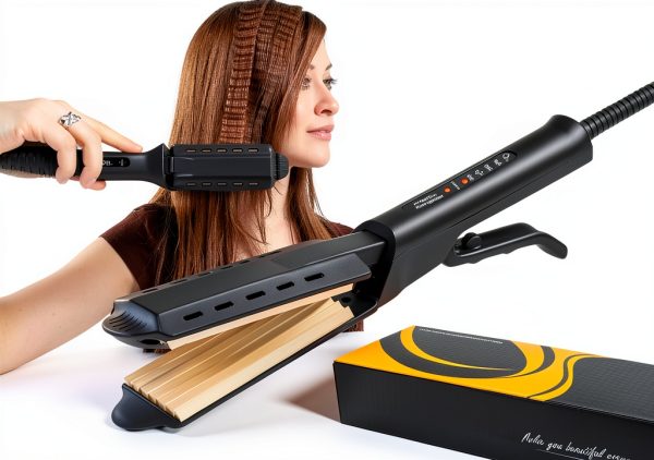 Hair Crimper GlamStyler Ceramic 2 inch Crimper with 4 Heat Settings-0