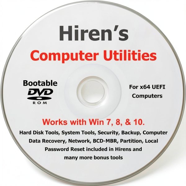 Hirens Boot DVD x64 UEFI - PC Maintenance Utility with Disk Recovery-0